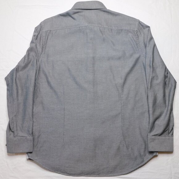 Robert Graham Black & White Diamond Patterned Dress Shirt | Fitted | EUC | 17 43 - Picture 13 of 14